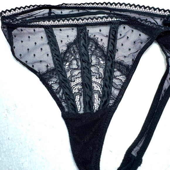 Chic Black Lace Sheer Panty Thistle&Spare - Picture 3 of 6